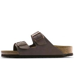 Klapki Birkenstock Arizona Mocca Dorosłych. Brązowe klapki męskie Birkenstock, z materiału, klasyczne. Za 466.65 zł.