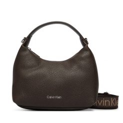 Torebka Calvin Klein. Brązowe torebki do ręki damskie Calvin Klein, bez wzorów, klasyczne, bez dodatków. Za 369.99 zł.