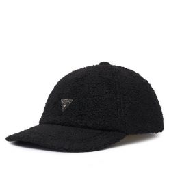 Czapka z daszkiem Guess. Czarne czapki i kapelusze damskie Guess, z aplikacjami. Za 194.99 zł.
