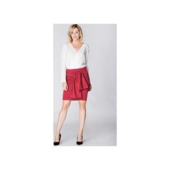 Mosali - Spódnica z Kokardą M056. Czerwone spódnice damskie Mosali, z dzianiny, eleganckie. Za 89.00 zł.