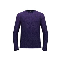 Koszulka męska Odlo ESSENTIAL SEAMLESS T-shirt crew neck l/s. Niebieskie koszulki sportowe męskie Odlo, l, bez wzorów, bez kołnierzyka, bez ramiączek, trekkingowe. W wyprzedaży za 213.80 zł.