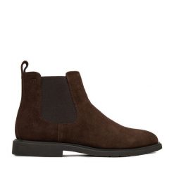 Sztyblety GINO ROSSI. Brązowe botki męskie Gino Rossi, bez wzorów, bez zapięcia. Za 379.99 zł.