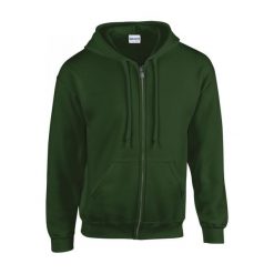 Bluza zapinana na zamek błyskawiczny Gildan Heavy Blend ®. Zielone bluzy męskie Gildan, s, bez wzorów, z bawełny, z kapturem. Za 132.25 zł.