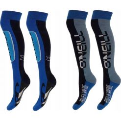 Skarpety narciarskie O'neill 201061006 2-pak. Niebieskie skarpety damskie O'Neill, bez wzorów, z wełny. W wyprzedaży za 89.90 zł.