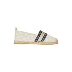 Espadryle z płótna z wstawką dla kobiet Superdry. Brązowe espadryle damskie Superdry., na lato, bez wzorów, z koronki, bez obcasa, bez zapięcia. W wyprzedaży za 169.25 zł.