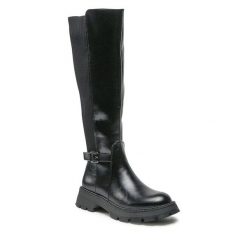 Kozaki Jenny Fairy. Czarne kozaki damskie Jenny Fairy, bez obcasa, na płaskiej podeszwie. Za 159.99 zł.