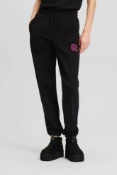 KARL LAGERFELD Czarne spodnie dresowe damskie Ikonik 2.0 Jelly, Rozmiar S. Czarne spodnie dresowe damskie KARL LAGERFELD, s, bez wzorów, z dresówki. W wyprzedaży za 489.99 zł.