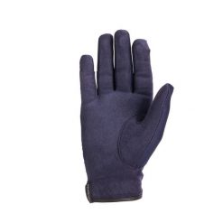 Rękawiczki jeździeckie dla dzieci Fouganza Basic. Niebieskie rękawiczki dziecięce FOUGANZA, bez wzorów, z materiału. Za 39.99 zł.
