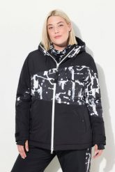 Damskie Kurtka sportowa HYPRAR wodoodporna kaptur. Czarne kurtki damskie Ulla Popken, plus size, bez wzorów, z materiału, z kapturem, narciarskie. Za 799.99 zł.