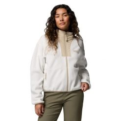 Bluza dresowa sportowa damska Sequoia Grove II FZ. Białe bluzy damskie Columbia, m, bez wzorów, z dresówki, bez kaptura. Za 249.99 zł.