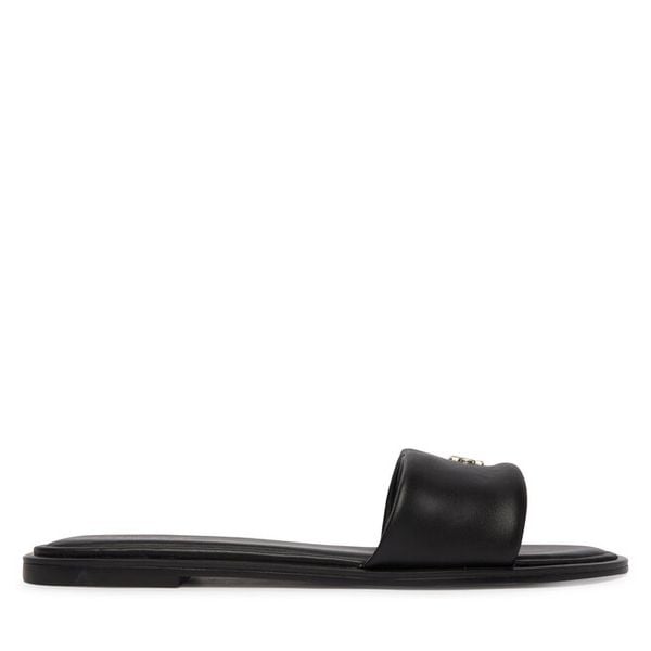 Klapki Calvin Klein. Czarne klapki damskie Calvin Klein, bez wzorów, bez obcasa. Za 237.99 zł.