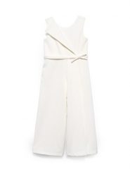 Abel & Lula Kombinezon 5201 Biały Regular Fit. Białe sukienki dla dziewczynek Abel & Lula, bez wzorów, z syntetyku, bez ramiączek. Za 399.99 zł.