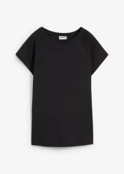 T-shirt z czystej bawełny organicznej. Brązowe t-shirty damskie bonprix, bez wzorów, z bawełny, bez kołnierzyka. Za 42.99 zł.
