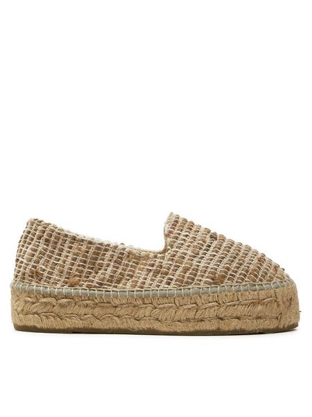 Manebi Espadryle Yucatan Double Sole Espadrilles G 1.2 D0 Beżowy. Brązowe espadryle damskie Manebi, bez wzorów, z materiału, bez obcasa, bez zapięcia. Za 699.99 zł.