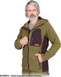 R.E.I.S. LH-NA-P - Bluza polarowa NEW AGE z kapturem - khaki-brązowo-pomarańczowy M. Brązowe bluzy męskie R.E.I.S., m, bez wzorów, z polaru, z kapturem. Za 124.87 zł.