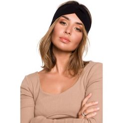 Opaska z Przeplotem - Czarna. Czarne czapki i kapelusze damskie MOE, bez wzorów, z bawełny. Za 115.90 zł.