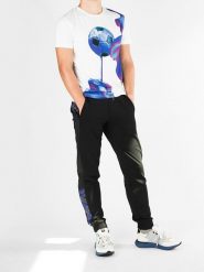 Bikkembergs Spodnie | C 1 59S GS E B074 | Mężczyzna | Czarny, Fioletowy. Czarne spodnie materiałowe męskie Bikkembergs, l, bez wzorów, z bawełny. W wyprzedaży za 349.00 zł.