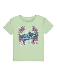 Roxy T-Shirt Lily Vintage ERGZT04140 Zielony Regular Fit. Zielone t-shirty i topy dla dziewczynek Roxy, bez wzorów, z bawełny, bez ramiączek. Za 79.99 zł.