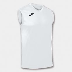 Koszulka do koszykówki męska Joma Combi bez rękawów. Białe koszulki sportowe męskie Joma, m, bez wzorów, z meshu, bez kołnierzyka, bez ramiączek, do koszykówki. Za 122.50 zł.