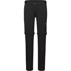 Spodnie damskie Mammut Runbold Zip Off Pants. Czarne spodnie materiałowe damskie Mammut, xs, bez wzorów, trekkingowe. Za 599.60 zł.