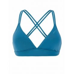 Damski top do kostiumu kąpielowego Protest Mixmakara 24. Niebieskie topy damskie Protest, xl, bez wzorów, z elastanu, bez kołnierzyka, bez ramiączek. Za 213.00 zł.