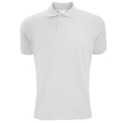 Męska Koszulka Polo Z Krótkim Rękawem. Białe koszulki polo męskie SG, m, bez wzorów, bez ramiączek. Za 60.99 zł.