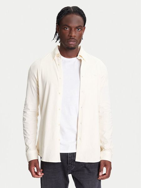 BOSS Koszula Myjersey 50543089 Żółty Slim Fit. Żółte koszule męskie Boss, m, bez wzorów, z bawełny, bez kołnierzyka, bez ramiączek. Za 269.99 zł.