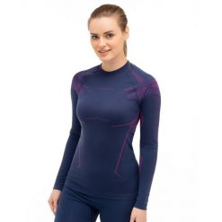 Bluza termoaktywna Damska Brubeck DRY. Fioletowe bluzy damskie Brubeck, l, bez wzorów, z dzianiny, bez kaptura. Za 134.99 zł.