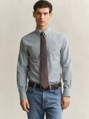 Gant Koszula Mężczyźni Regular Fit Bawełna zielony, XL. Zielone koszule męskie GANT, m, bez wzorów, z bawełny, sportowe, bez kołnierzyka, bez ramiączek. Za 499.95 zł.