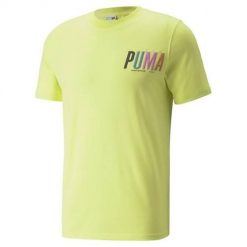 Koszulka treningowa męska Puma Swxp Graphic. Żółte koszulki sportowe męskie Puma, m, bez wzorów, bez kołnierzyka, bez ramiączek, do biegania. Za 226.00 zł.