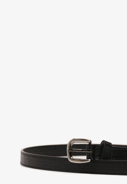 Czarny Pasek Klasyczny z Metaliczną Klamrą Ilainae. Czarne paski damskie Renee, bez wzorów, klasyczne. Za 14.99 zł.