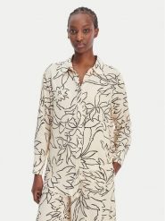 Seafolly Koszula Hothouse Flowers 55648-TO Écru Relaxed Fit. Bluzki damskie Seafolly, s, bez wzorów, z wiskozy, bez kołnierzyka, bez ramiączek. Za 569.99 zł.