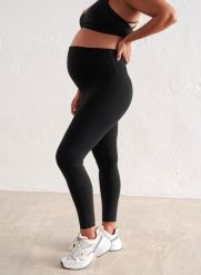 Damskie legginsy ciążowe, z wysokim stanem, squat proof Sense czarne. Czarne legginsy damskie Aim'n, xl, bez wzorów, z elastanu. Za 301.00 zł.