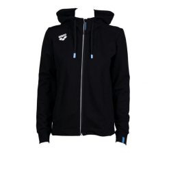 Bluza damska na basen Arena Dorosły Team Hooded Jacket Panel. Czarne bluzy sportowe damskie Arena, s, bez wzorów, bez kaptura, do pływania. Za 366.00 zł.