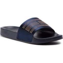 Klapki TOMMY HILFIGER - Sparkle Satin Pool Slide FW0FW03752 Midnight 403. Klapki damskie marki Tommy Hilfiger. Za 199.00 zł.