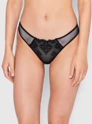 Chantelle Stringi Champs Elysées C26090 Czarny. Czarne stringi damskie Chantelle, bez wzorów, z syntetyku. Za 129.99 zł.