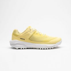 Buty do golfa damskie Inesis WW500 oddychające. Białe obuwie sportowe damskie INESIS, w ażurowe wzory, z kauczuku, na golfa. Za 149.99 zł.