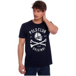 Polo Club C.H..A T-Shirt Męski L Ciemnoniebieski. Czarne koszulki polo męskie Polo Club C.H..A. W wyprzedaży za 109.00 zł.
