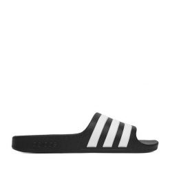 Klapki adidas. Czarne klapki damskie Adidas, bez wzorów, bez obcasa. Za 89.99 zł.