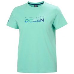 Koszulka damska Helly Hansen The Ocean Race. Białe t-shirty damskie Helly Hansen, l, bez wzorów, z bawełny, bez kołnierzyka. Za 230.00 zł.