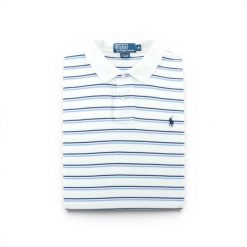 Second life - Polo Ralph Lauren koszulka męska z krótkim rękawem - Jak nowy. Białe koszulki sportowe męskie Ralph Lauren, l, bez wzorów, bez kołnierzyka, bez ramiączek, na golfa. Za 127.76 zł.