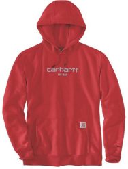Bluza Carhartt Force Lightweight Logo Red. Czerwone bluzy męskie Carhartt, m, bez wzorów, bez kaptura. Za 273.04 zł.