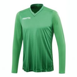 Koszulka bramkarska Macron gemini. Zielone koszulki sportowe męskie Macron, bez wzorów, bez kołnierzyka, bez ramiączek, do piłki nożnej. Za 252.50 zł.