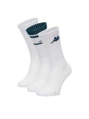 Kappa Skarpety długie CEO_KR_SUPERT_SS26(3-PACK) Biały. Białe skarpety damskie Kappa, bez wzorów, z bawełny. Za 39.99 zł.