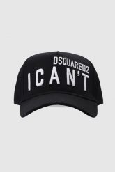 DSQUARED2 Czarna męska czapka z daszkiem icant. Czarne czapki i kapelusze męskie Dsquared2, bez wzorów. W wyprzedaży za 399.99 zł.