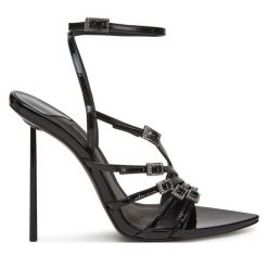 Sandały Le Silla. Czarne sandały damskie LE SILLA, bez wzorów, bez obcasa, na szpilce, bez zapięcia. Za 2,419.00 zł.