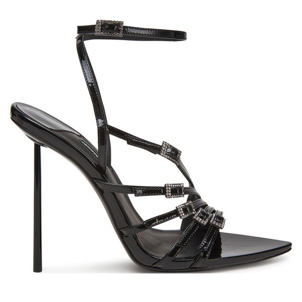 Sandały Le Silla. Czarne sandały damskie LE SILLA, bez wzorów, bez obcasa, na szpilce, bez zapięcia. Za 2,419.00 zł.