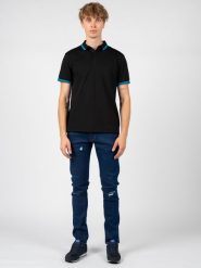 Guess Koszulka Polo | M2GP34 KARS0 | Mężczyzna | Czarny. Czarne koszulki polo męskie Guess, m, z aplikacjami, z bawełny, bez ramiączek. W wyprzedaży za 159.00 zł.