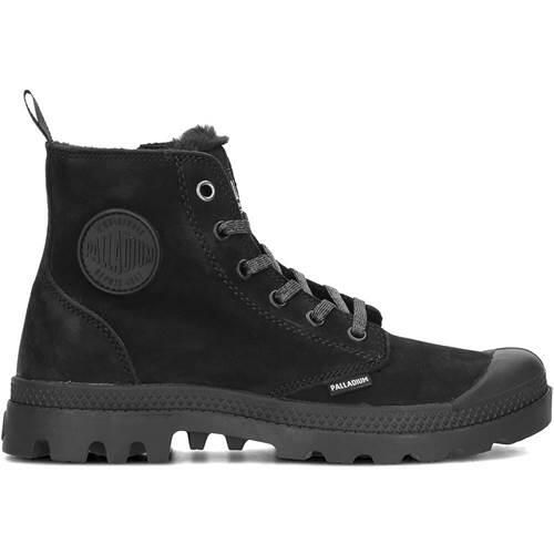 Buty do chodzenia damskie Palladium Pampa HI. Czarne obuwie sportowe damskie Palladium, bez wzorów, z gumy, trekkingowe. Za 469.99 zł.