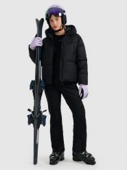 4F Spodnie narciarskie softshell membrana 10000 damskie - czarne XS. Czarne spodnie materiałowe damskie 4f, na zimę, l, bez wzorów, z materiału, narciarskie. Za 599.99 zł.